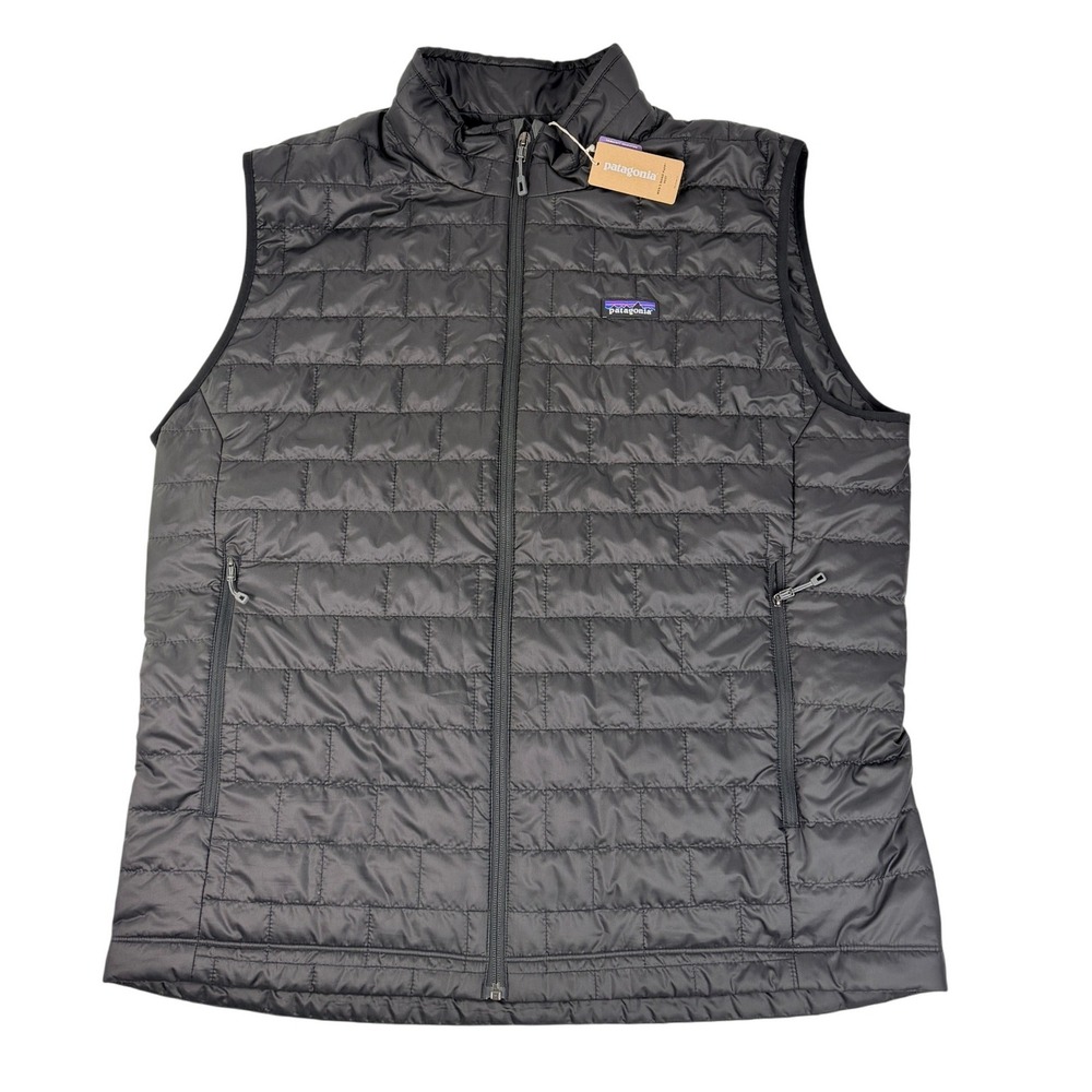 Patagonia Mens Nano Puff Vest XXL Black Ivanti Tech Corporate Logo 84242 NWT